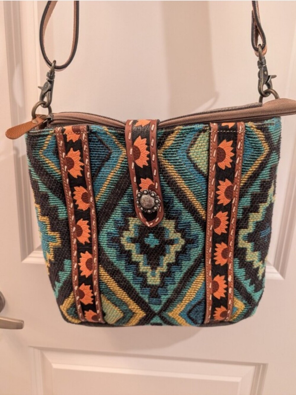 Myra Sunflower/Southwestern Crossbody Bag